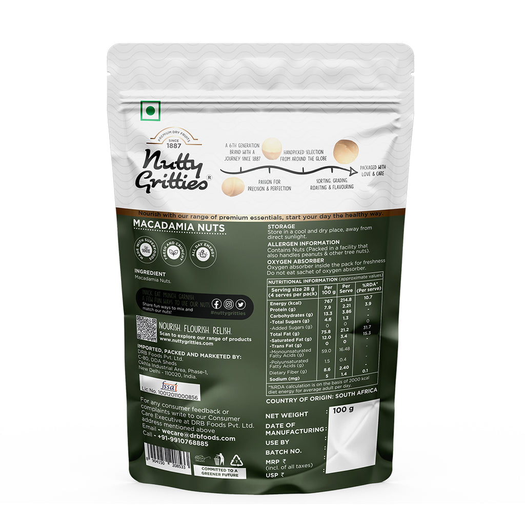 Raw Macadamia Nuts - 100g
