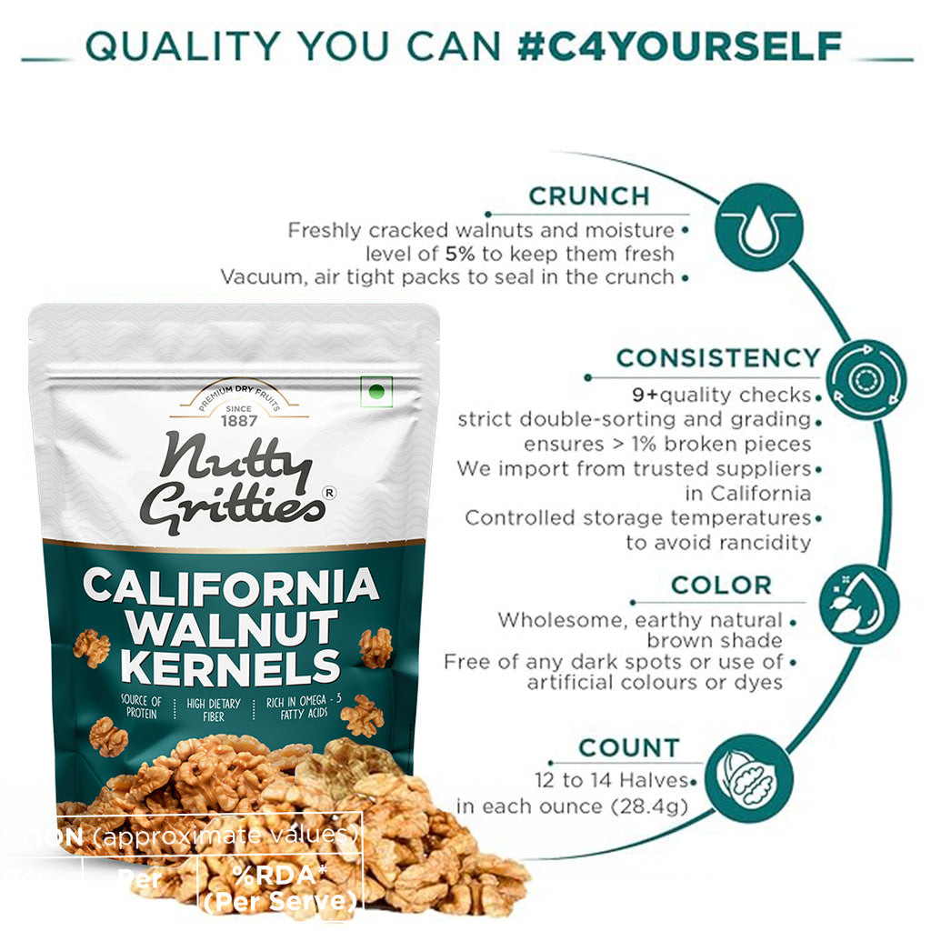 California Walnut Kernels - 200g