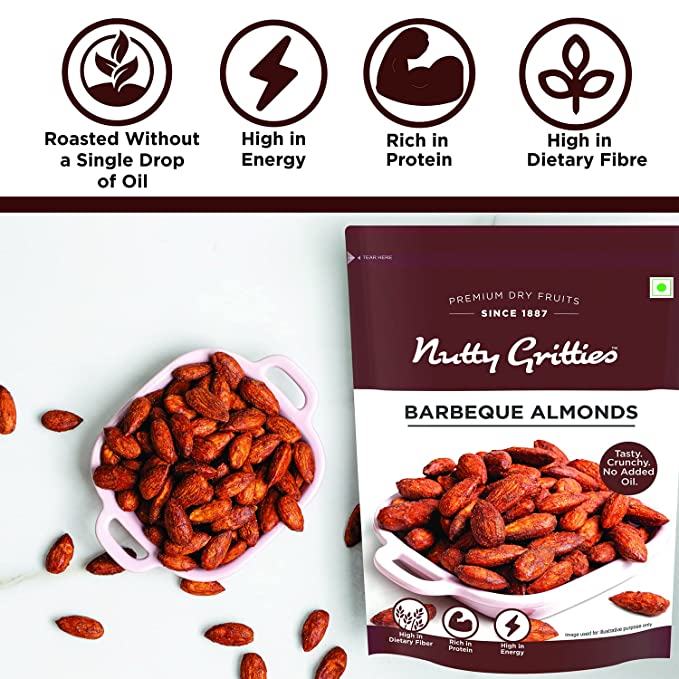 Barbeque Almonds ( Pack of 2 x 200g Each  ) - 400g