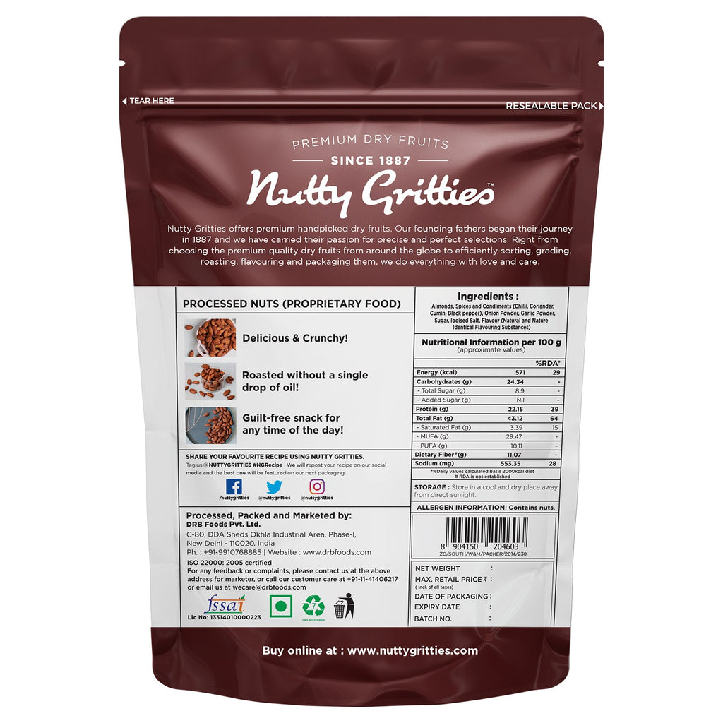 Barbeque Almonds ( Pack of 2 x 200g Each  ) - 400g