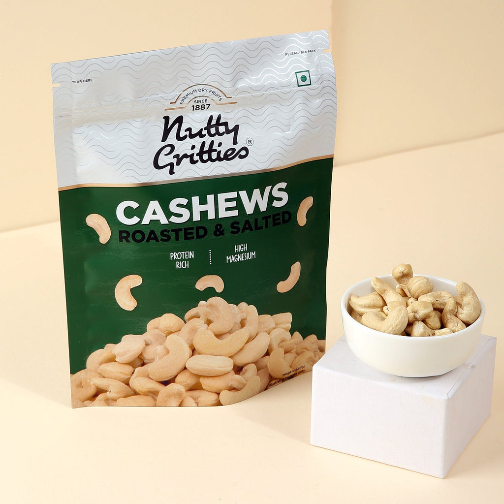 Salted Roasted Cashews, lightly salted Premium Jumbo Size ( Pack of 5 x 200g  )- 1kg