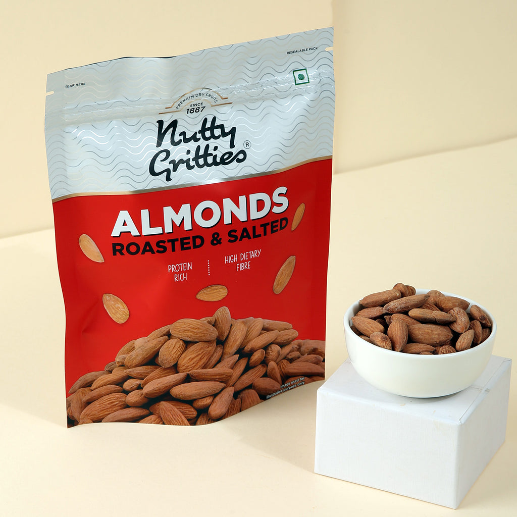 Roasted Salted Almonds (Pack of 5 x 200g Each ) - 1kg