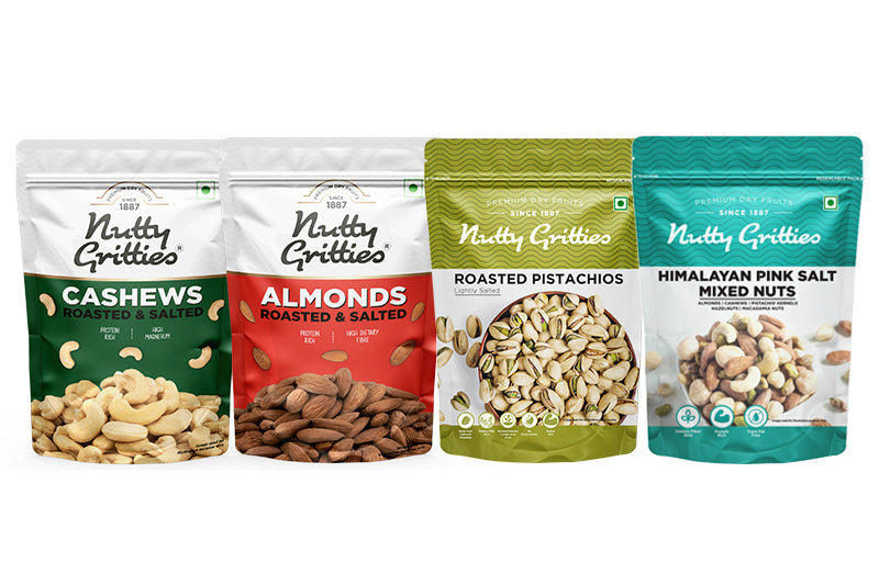 Combo Pack - Roasted Salted Nuts ( Each Pack 200g ) - 800g