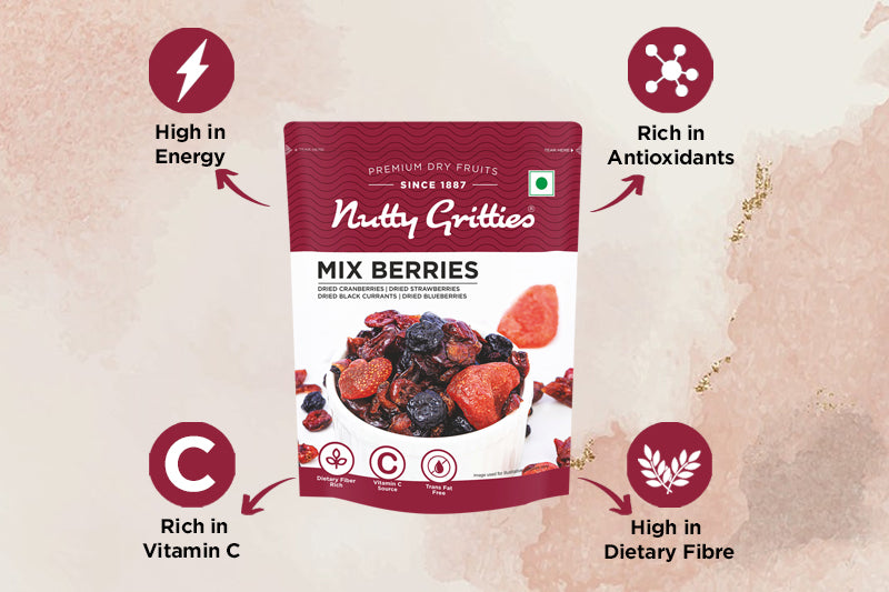 Mix Berries Dried Fruits Berry (Pack of 15 X50g Each) - 750g