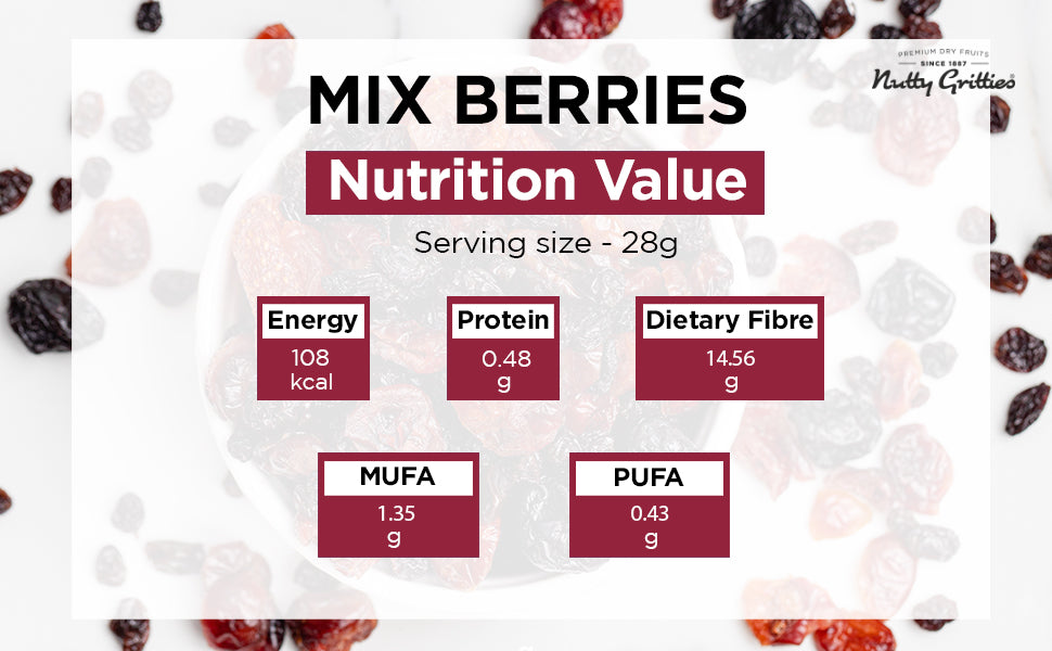 Mix Berries Dried Fruits Berry (Pack of 15 X50g Each) - 750g