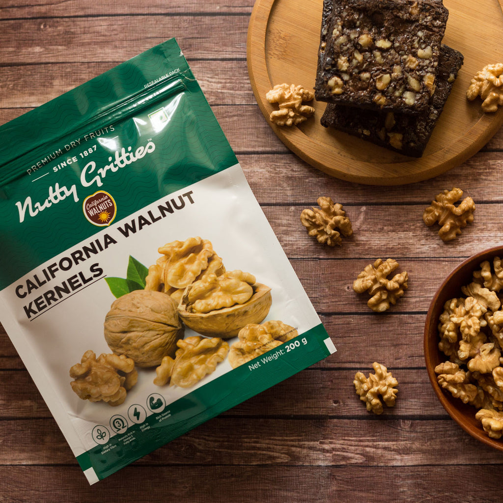 California Walnut Kernels (Pack of 2 x 200g Each ) - 400g