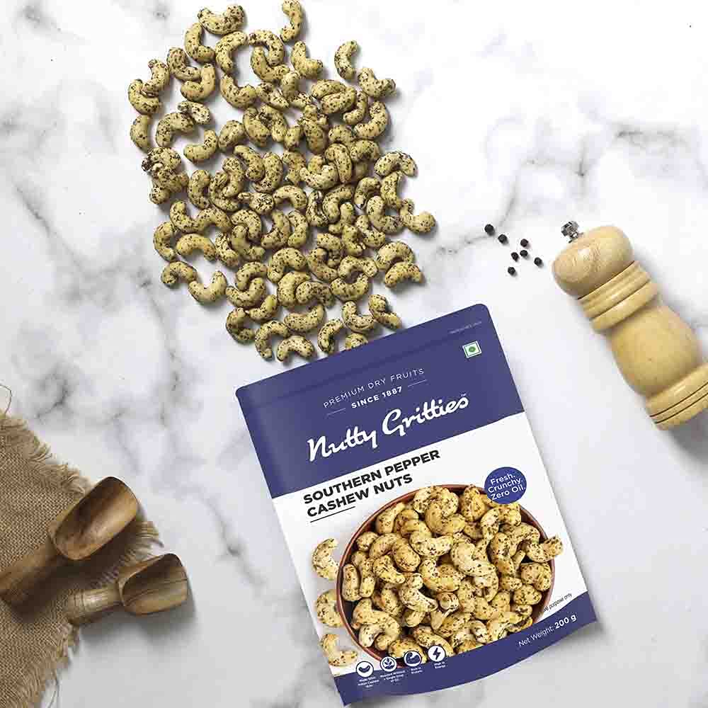 Southern Pepper Cashew Zero Breakage Nuts - 200g