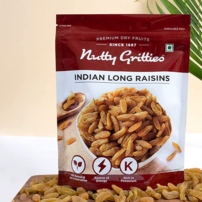 Indian Long Raisins (Pack of 5, 200 g Each ) 1kg