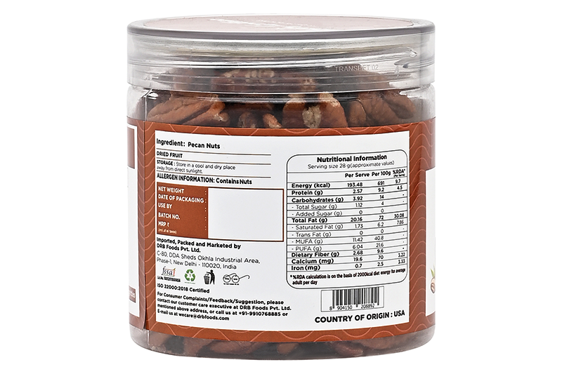 Raw Unsalted Pecan - 180g