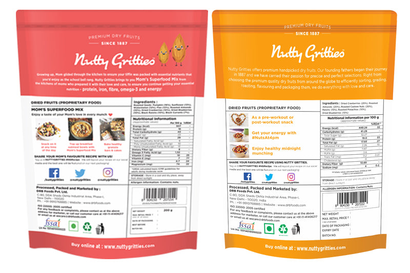 Trail Mix Combo - Sport Mix, Mom Superfood (Each Pack 200g) - 400g