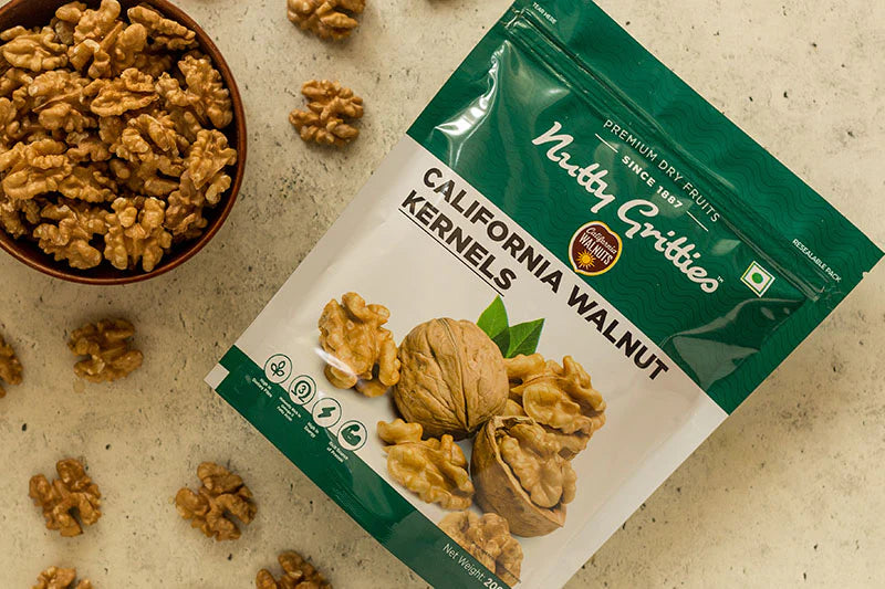 California Walnut Kernels (Pack of 2 x 200g Each ) - 400g