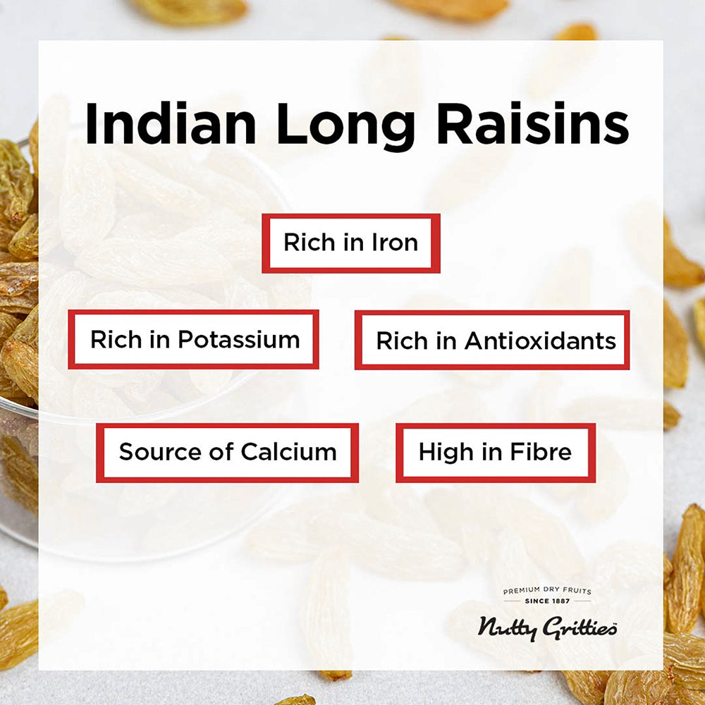 Indian Long Raisins (Pack of 5, 200 g Each ) 1kg