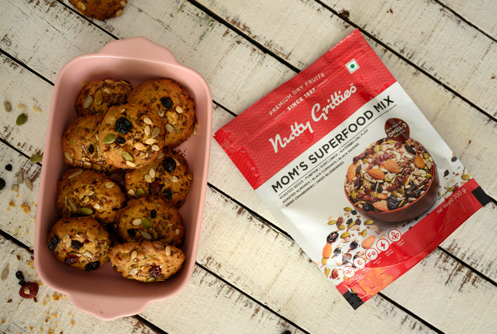Granola Cookies For Mom With Mom's Superfood Mix