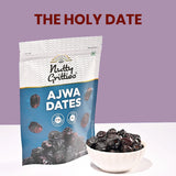 Nutty Gritties Ajwa Dates | Naturally Sweet, Soft Texture | Pack of 2 x 350g Each - 700g
