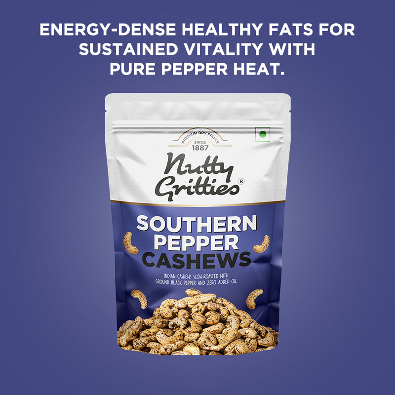 Southern Pepper Cashew Zero Breakage Nuts  - 200 g ( Pack of 5 )