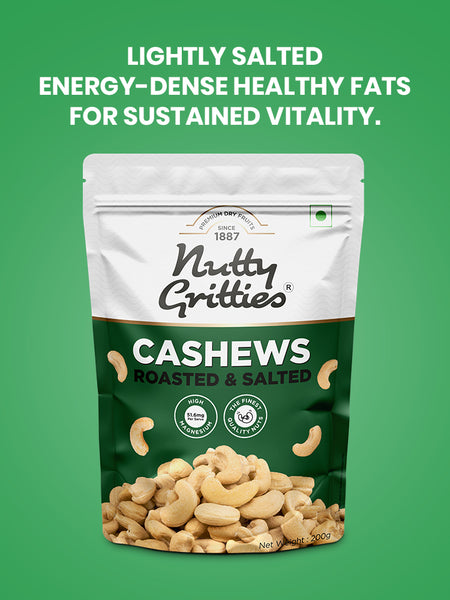 Salted Roasted Cashews, lightly salted Premium Jumbo size - 200g