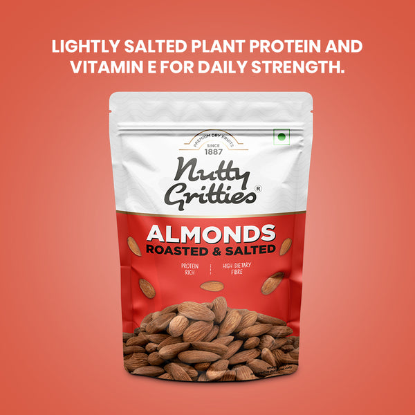 Roasted Almonds, lightly salted - 200g – Nutty Gritties