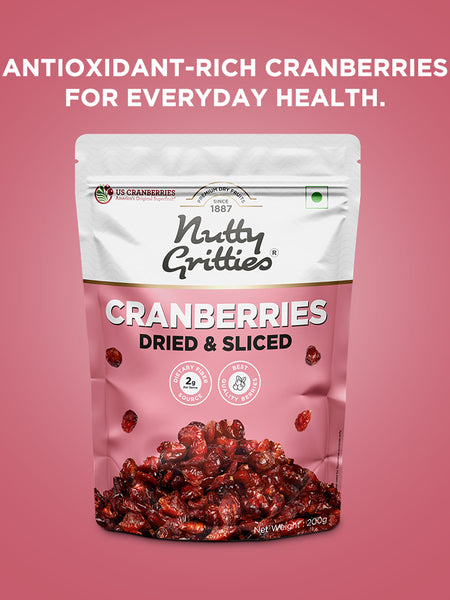 Cranberries Dried & Sliced - 200g