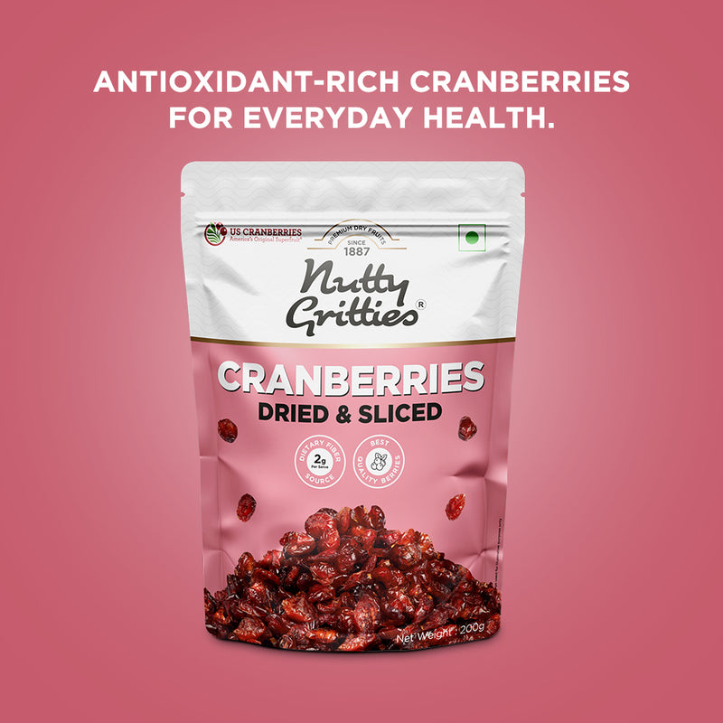 Cranberries Dried & Sliced - 200g