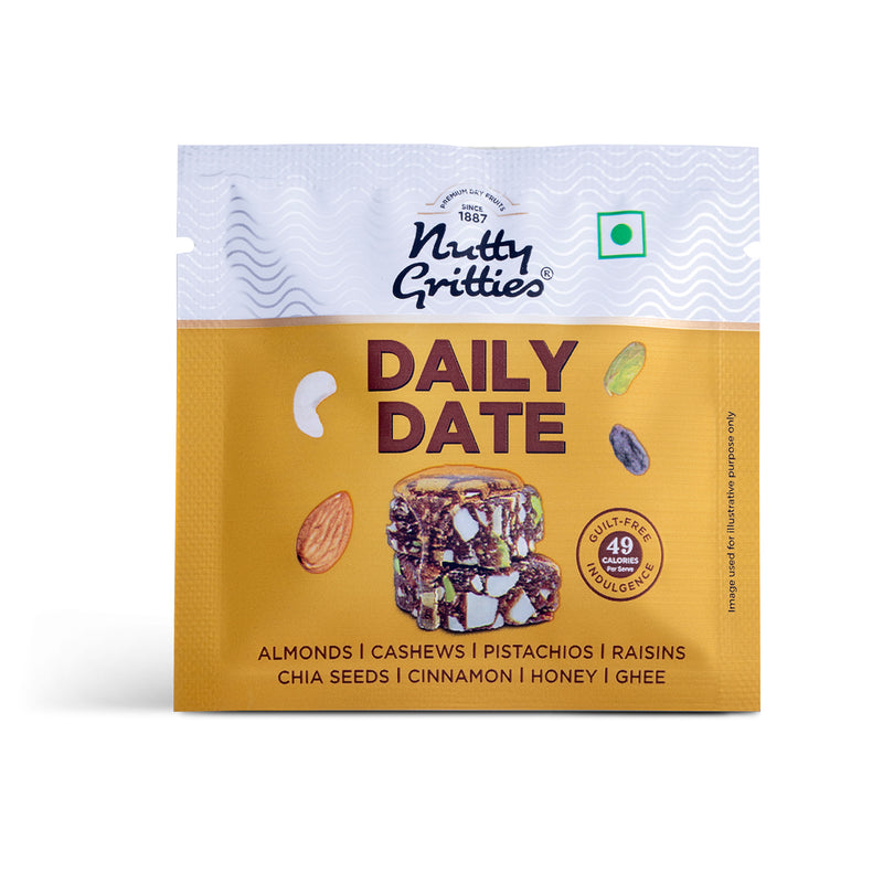 Nutty Gritties Daily Date – Guilt-Free Indulgent Snack (Pack of 10)