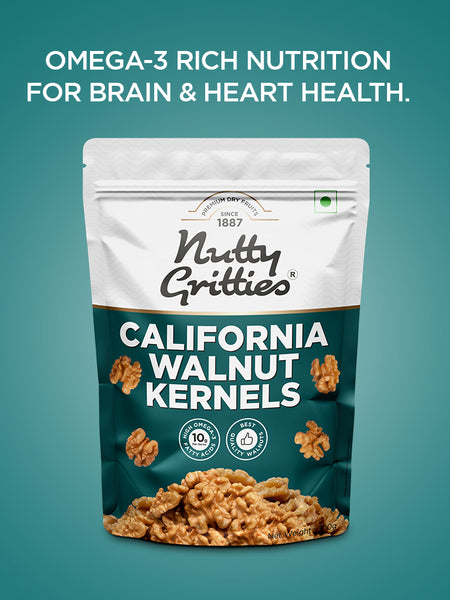 California Walnut Kernels (Pack of 2 x 200g Each ) - 400g