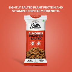 California Almonds Roasted, Lightly Salted (Pack of 6x40g each) - 240g