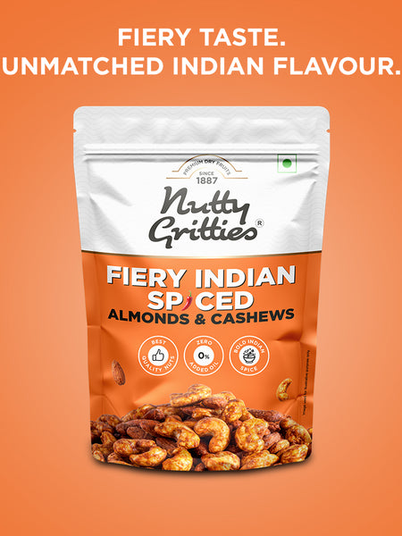Fiery Indian Spiced  Almonds & Cashews 180g