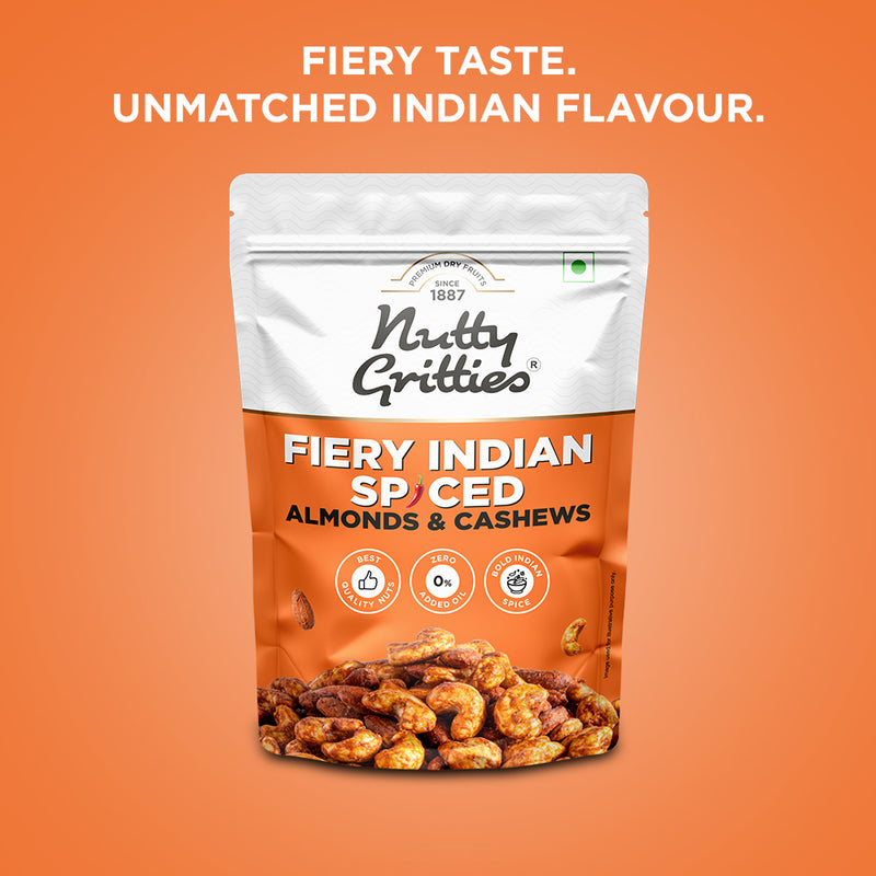 Fiery Indian Spiced  Almonds & Cashews 180g