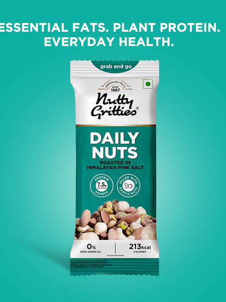 Daily Nuts Roasted in Himalayan Pink Salt  (Pack of  6 x 35g each) - 210g
