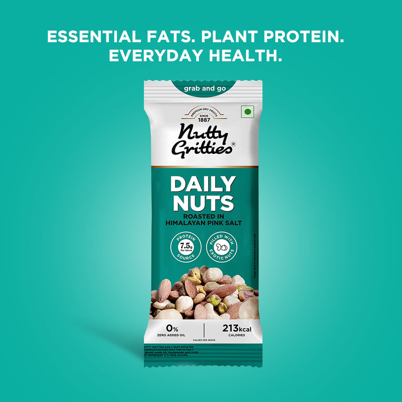Daily Nuts Roasted in Himalayan Pink Salt  (Pack of  6 x 35g each) - 210g