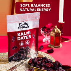 Nutty Gritties Kalmi Dates | Naturally Sweet, Soft & Juicy | Pack of 2 x 350g Each - 700g