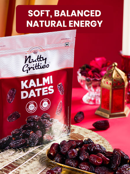 Nutty Gritties Kalmi Dates | Naturally Sweet, Soft & Juicy | Pack of 2 x 350g Each - 700g