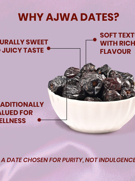 Nutty Gritties Ajwa Dates | Naturally Sweet, Soft Texture | Pack of 2 x 350g Each - 700g