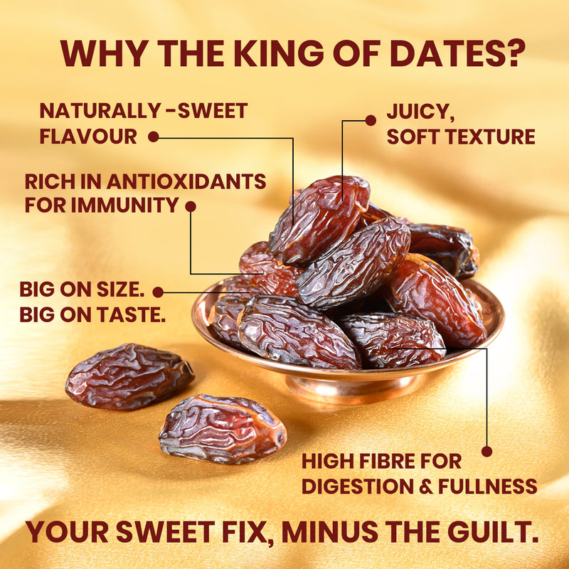 Nutty Gritties Medjool Dates | Large, Soft & Naturally Sweet | Pack of 2 x 350g Each - 700g