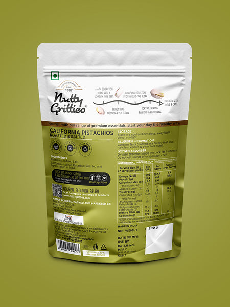 California Pistachios Roasted & Lightly Salted - 200g