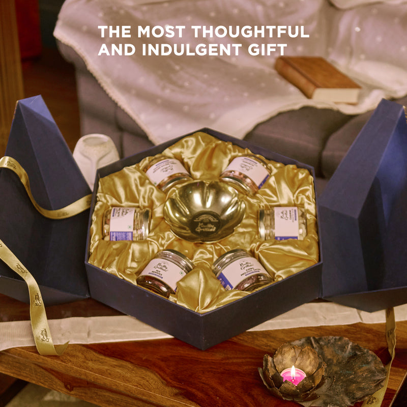 Nutty Gritties LUXE EDITION | Luxury Dry Fruit Gift Hamper with Brass-Finish Bowl
