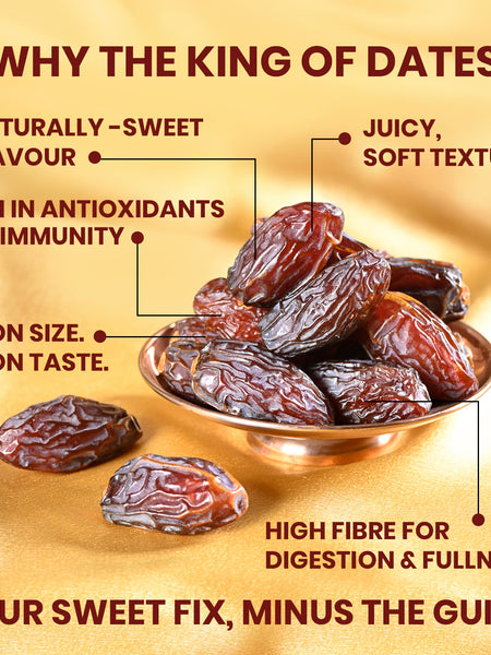 Nutty Gritties Medjool Dates | Large, Soft & Naturally Sweet | No Added Sugar | 350g