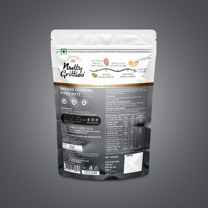 Smoked Cocktail Mixed Nuts - 200g