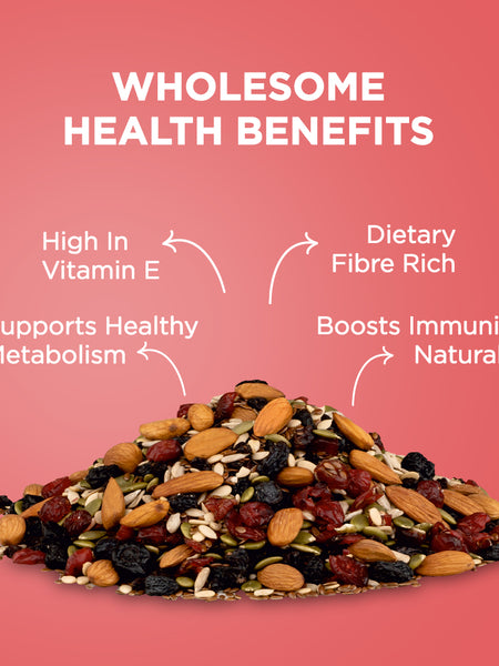 Mom’s Superfood Mix | Nuts, Seeds & Dried Berries | Grab & Go Pack | 28 g