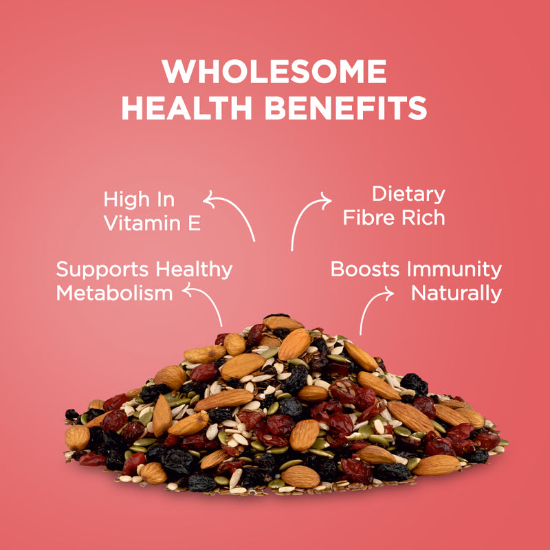 Mom’s Superfood Mix | Nuts, Seeds & Dried Berries | Grab & Go Pack | 28 g
