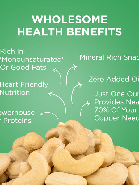 Salted Roasted Cashews, lightly salted Premium Jumbo size - 200g