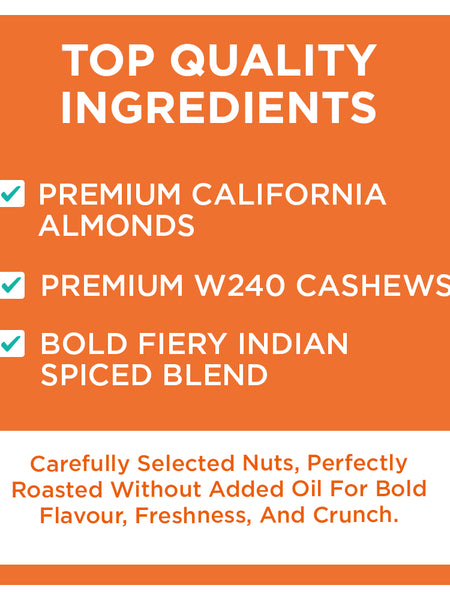 Fiery Indian Spiced  Almonds & Cashews 180g