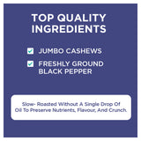 Southern Pepper Cashew Zero Breakage Nuts  - 200 g ( Pack of 5 )