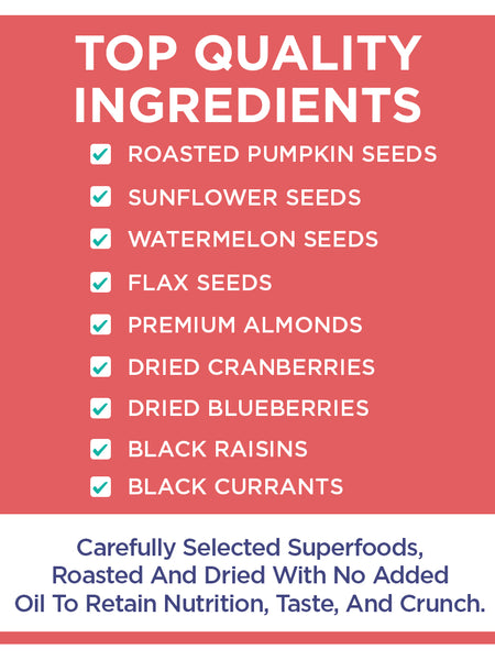 Mom’s Superfood Mix | Nuts, Seeds & Dried Berries | Grab & Go Pack | 28 g
