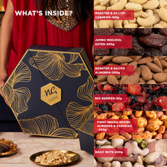 Nutty Gritties LUXE EDITION | Luxury Dry Fruit Gift Hamper with Brass-Finish Bowl
