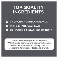 Smoked Cocktail Mixed Nuts | Smoked Flavour Almonds, Cashews & Pistachios | 40 g