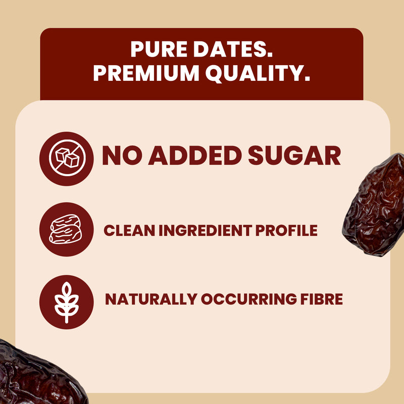 Nutty Gritties Kalmi Dates | Naturally Sweet, Soft & Juicy | Pack of 2 x 350g Each - 700g