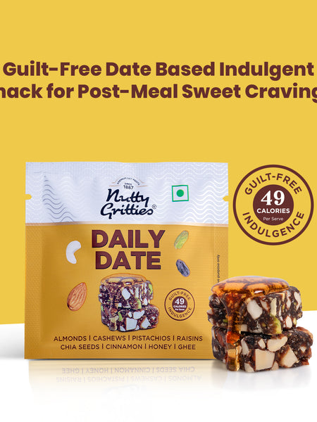 Nutty Gritties Daily Date – Guilt-Free Indulgent Snack (Pack of 10)