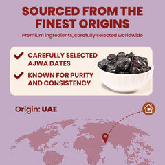 Nutty Gritties Ajwa Dates | Naturally Sweet, Soft Texture | Pack of 5 x 350g Each - 1.75Kg
