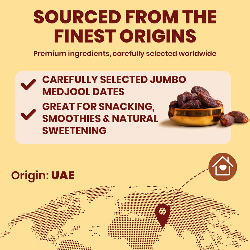 Nutty Gritties Medjool Dates | Large, Soft & Naturally Sweet | Pack of 2 x 350g Each - 700g